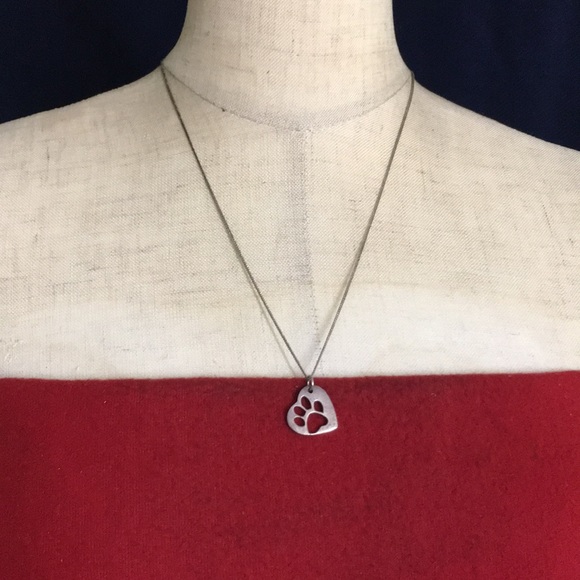 🖤Sterling silver Paw 🐾 necklace by Mimi & Marge - Picture 2 of 11